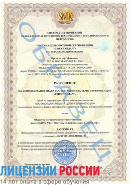 Образец разрешение Искитим Сертификат ISO 50001